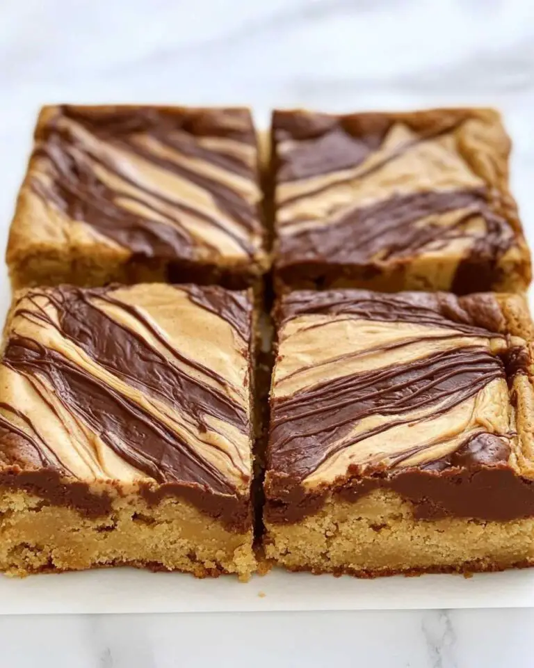 Blondies with Peanut Butter and Nutella