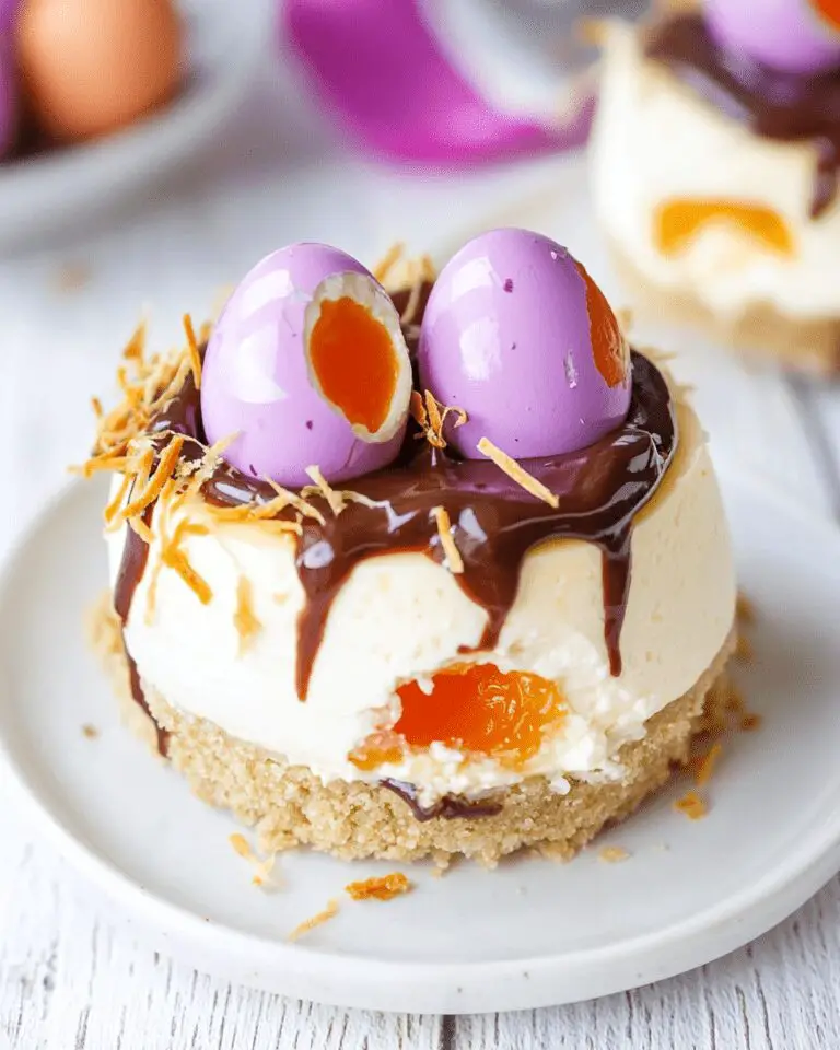 No Bake Mini Creme Egg Cheesecake