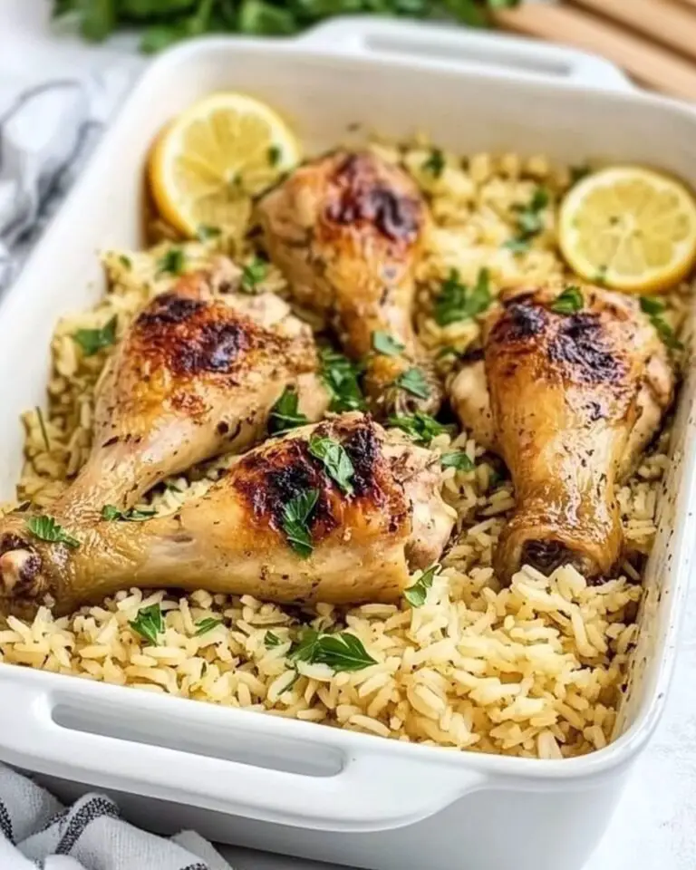 Baked Chicken Legs and Rice