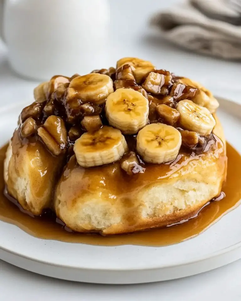 Bananas Foster Cinnamon Rolls