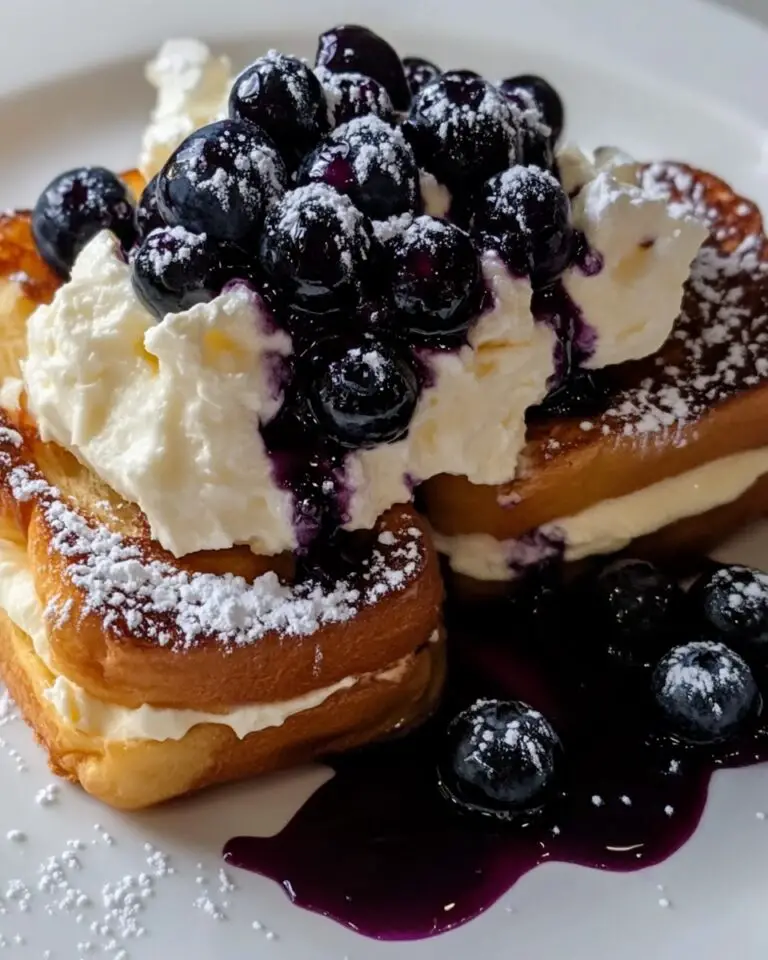 Blueberry Cream Cheese Stuffed French Toast