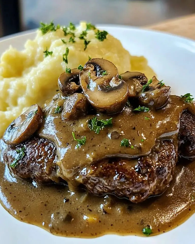 Bobby Flays Salisbury Steak Recipe with Mushroom Gravy