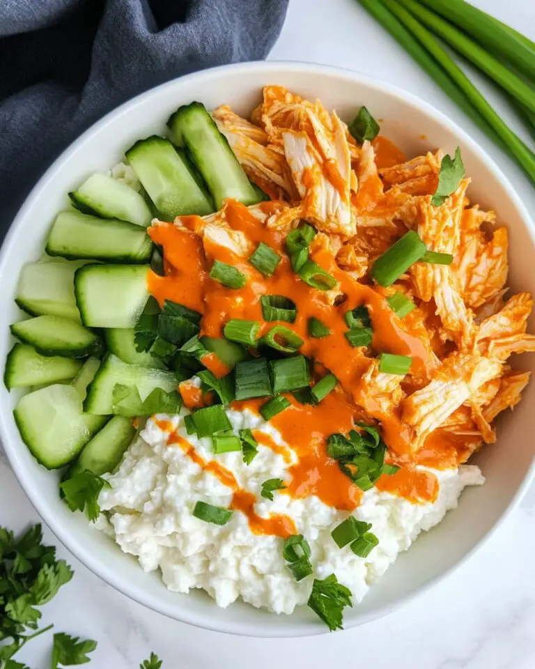 Buffalo Chicken Cottage Cheese Bowl