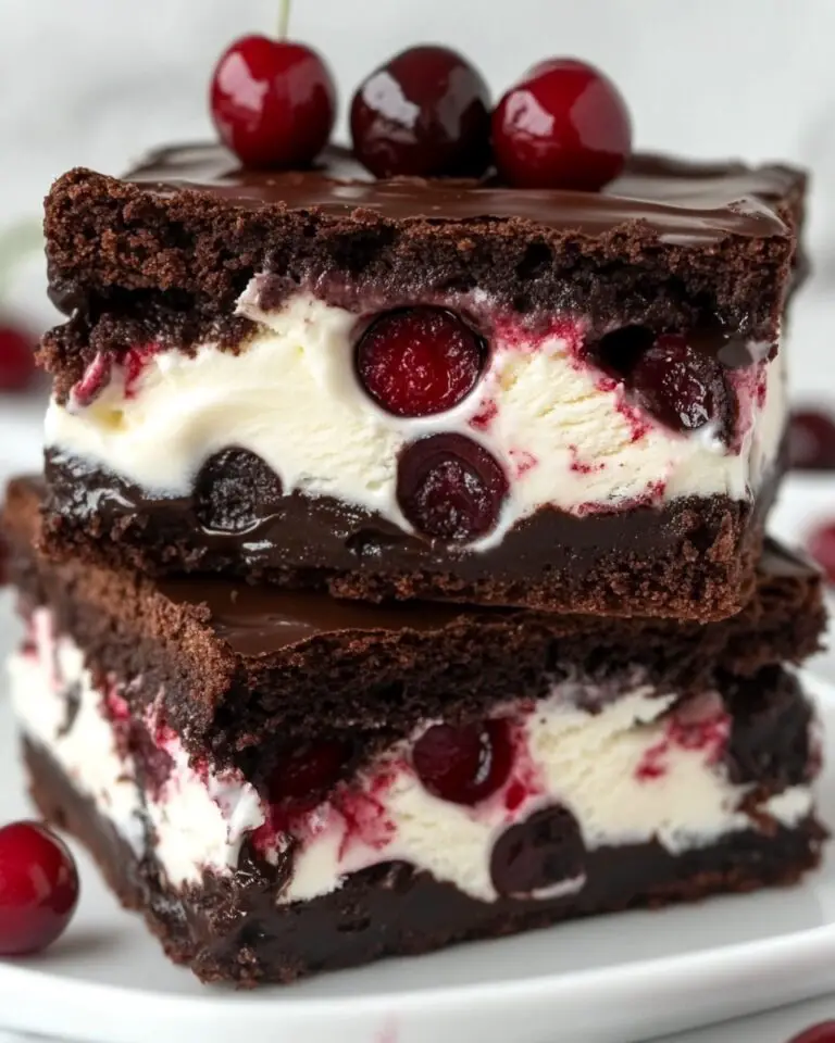 Cherry Brownie Ice Cream Sandwiches