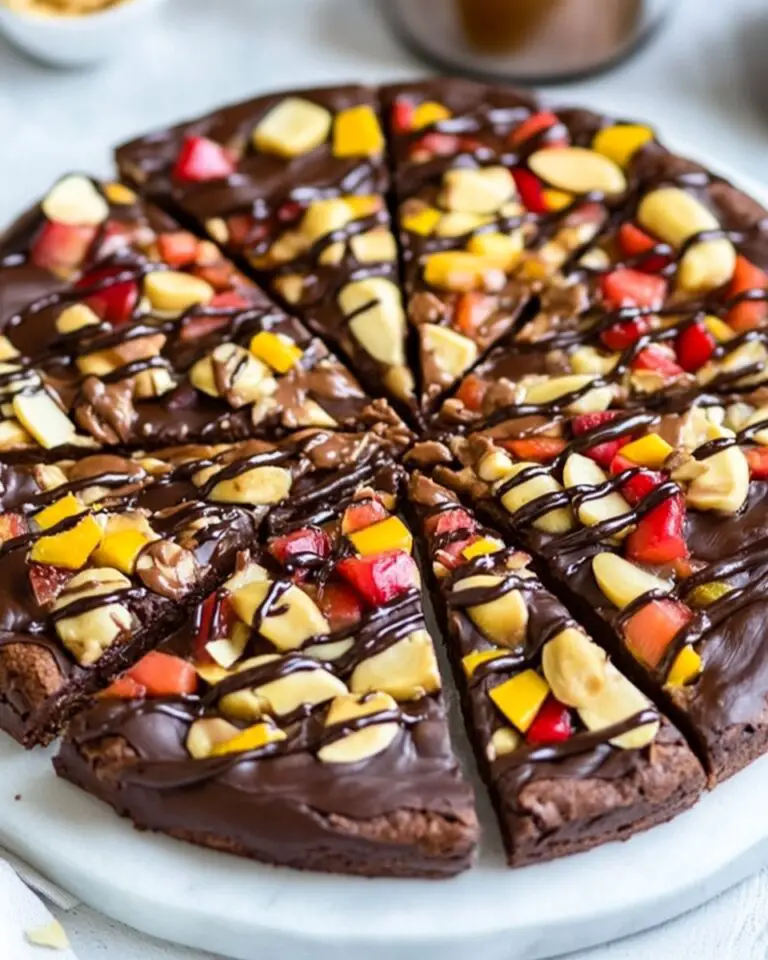 Chocolate Peanut Butter Brownie Pizza