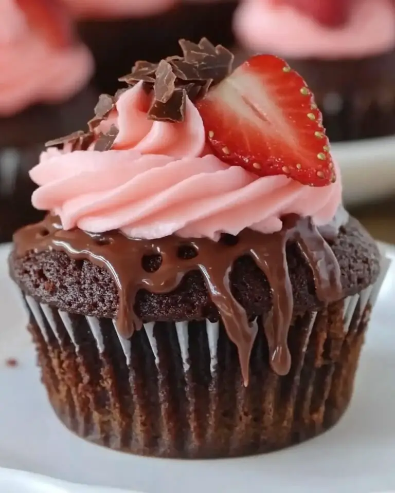 Chocolate Strawberry Cupcakes