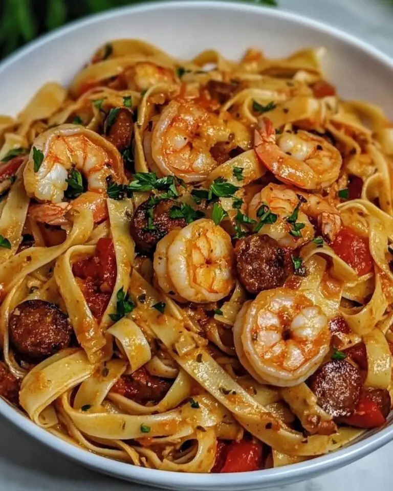 Creamy Cajun Shrimp Pasta with Sausage