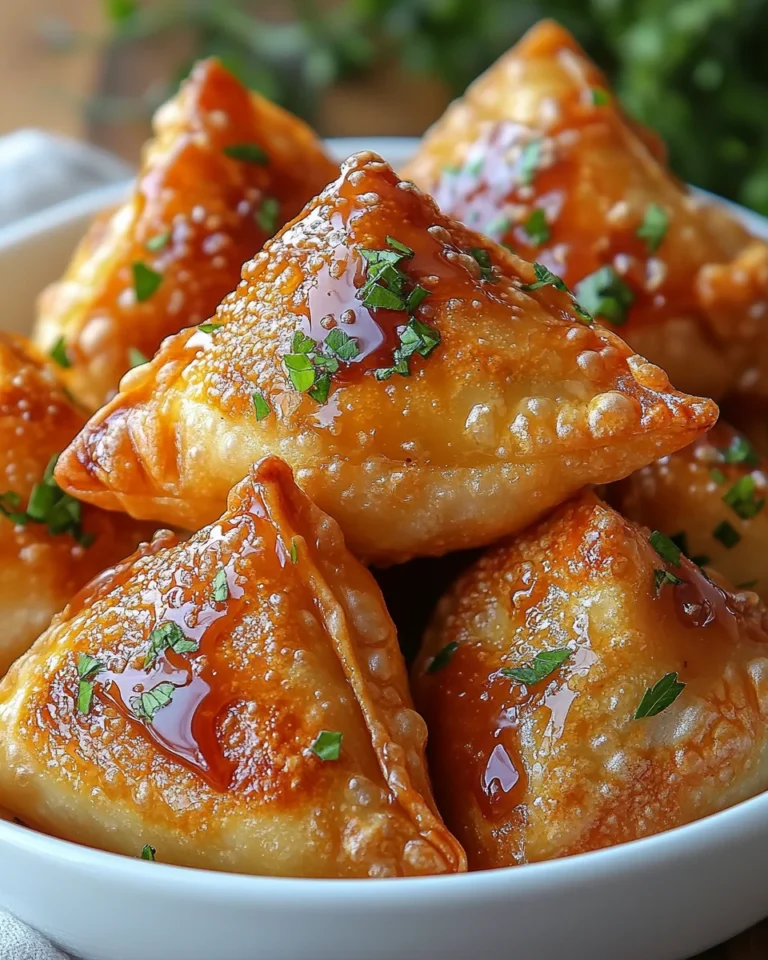 Quick Air Fryer Caramel Apple Wontons