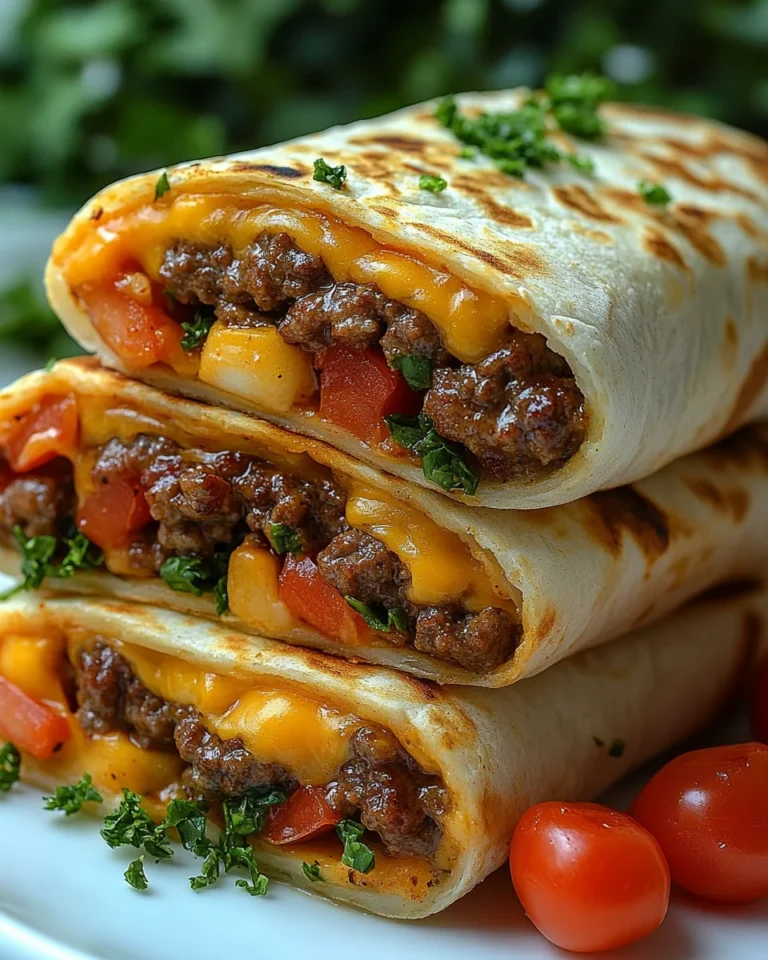 Quick Air Fryer Cheeseburger Wraps for Family Fun