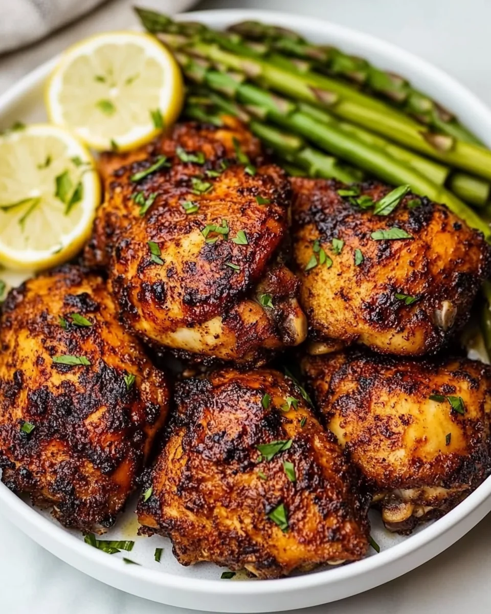 Perfect Air Fryer Chicken Thighs with Fresh Asparagus - additional image