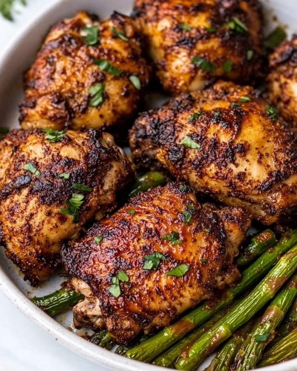 Perfect Air Fryer Chicken Thighs with Fresh Asparagus - additional image