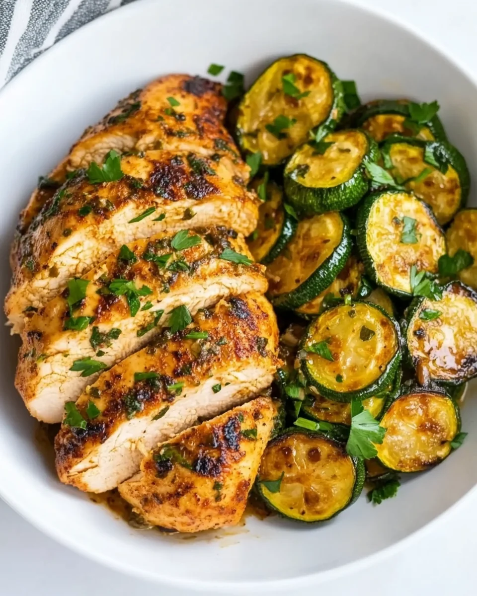 Savory Asado Chicken Breast with Fresh Sautéed Zucchini