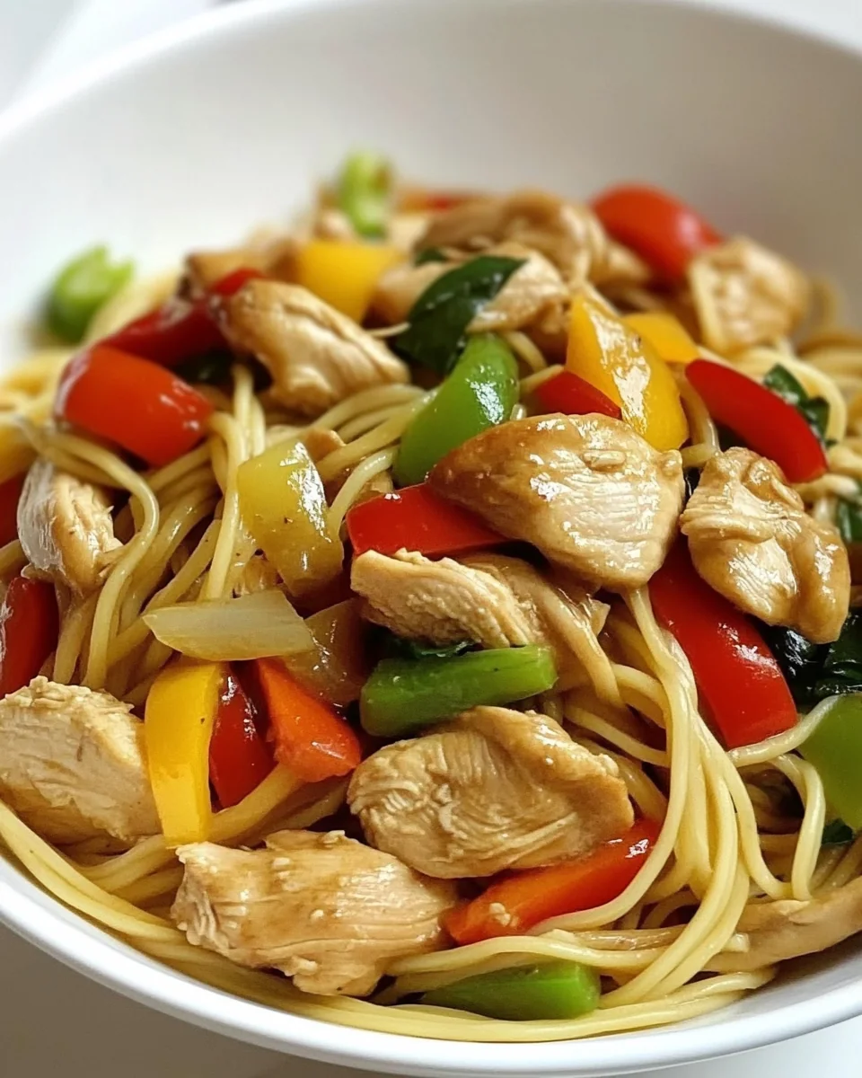 Simple Asian Chicken Noodle Stir-Fry - additional image