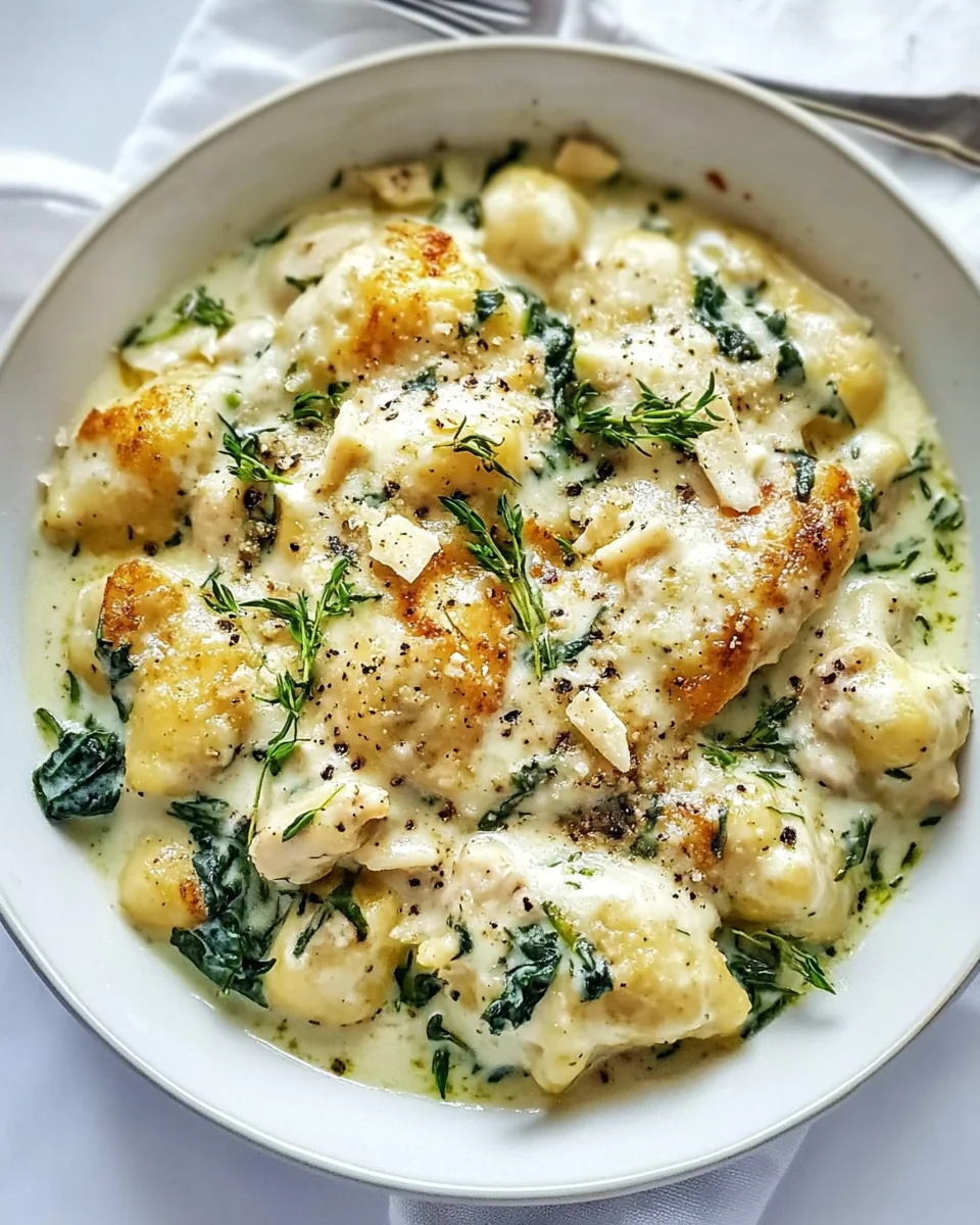Baked Chicken Gnocchi with Creamy Garlic Asiago Sauce - additional image