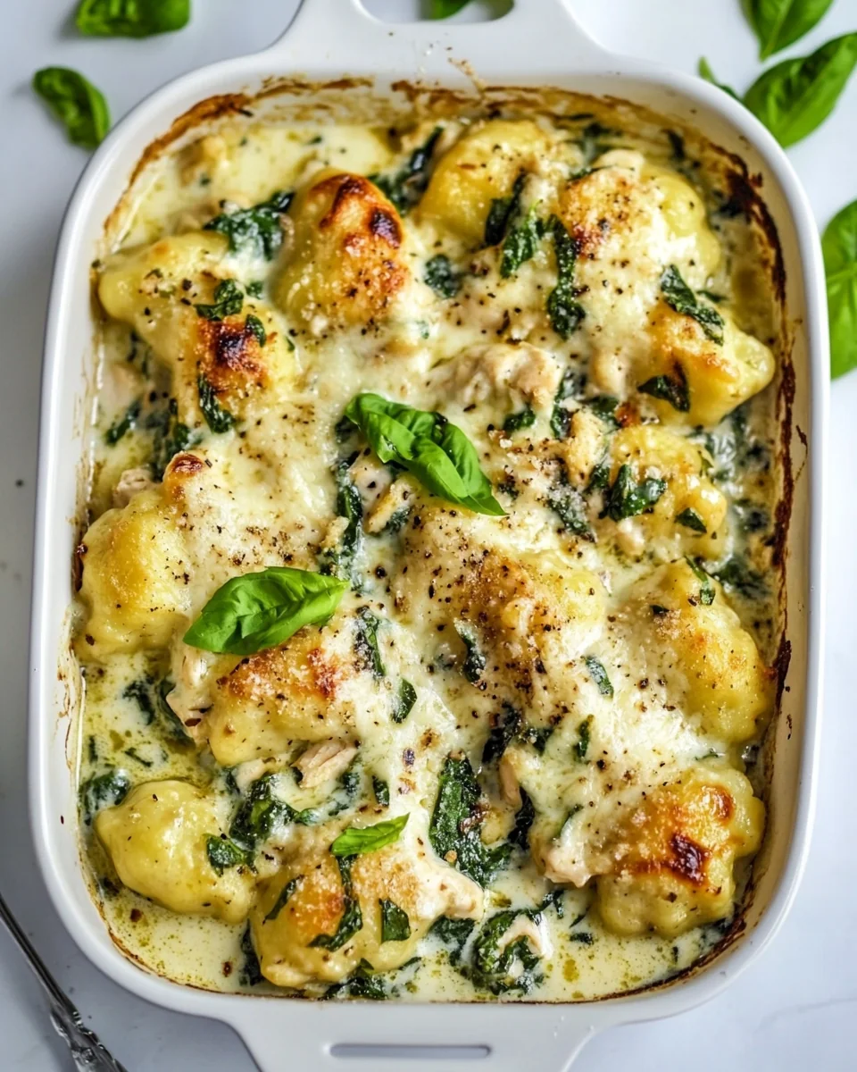 Baked Chicken Gnocchi with Creamy Garlic Asiago Sauce - additional image