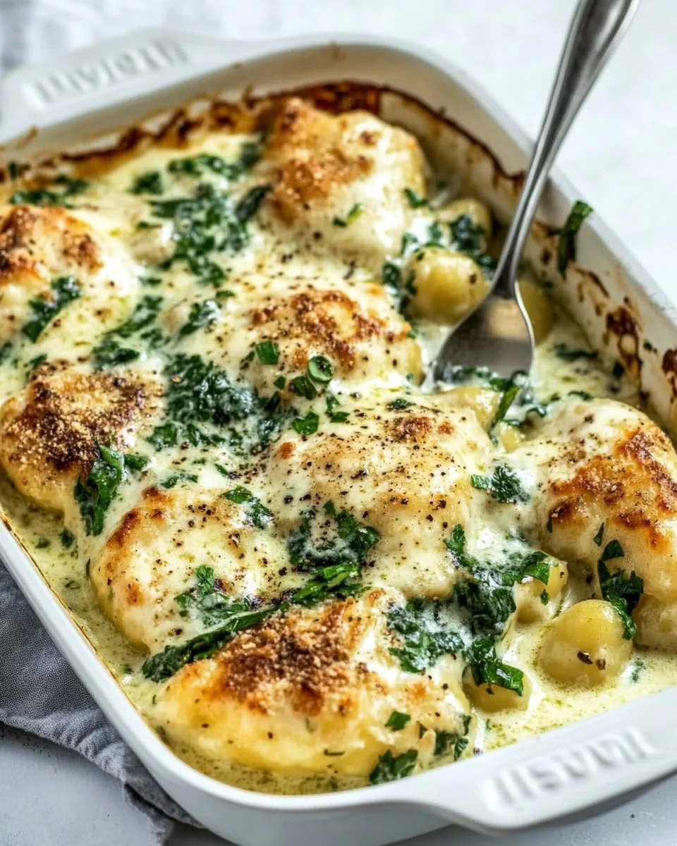 Baked Chicken Gnocchi with Creamy Garlic Asiago Sauce - additional image