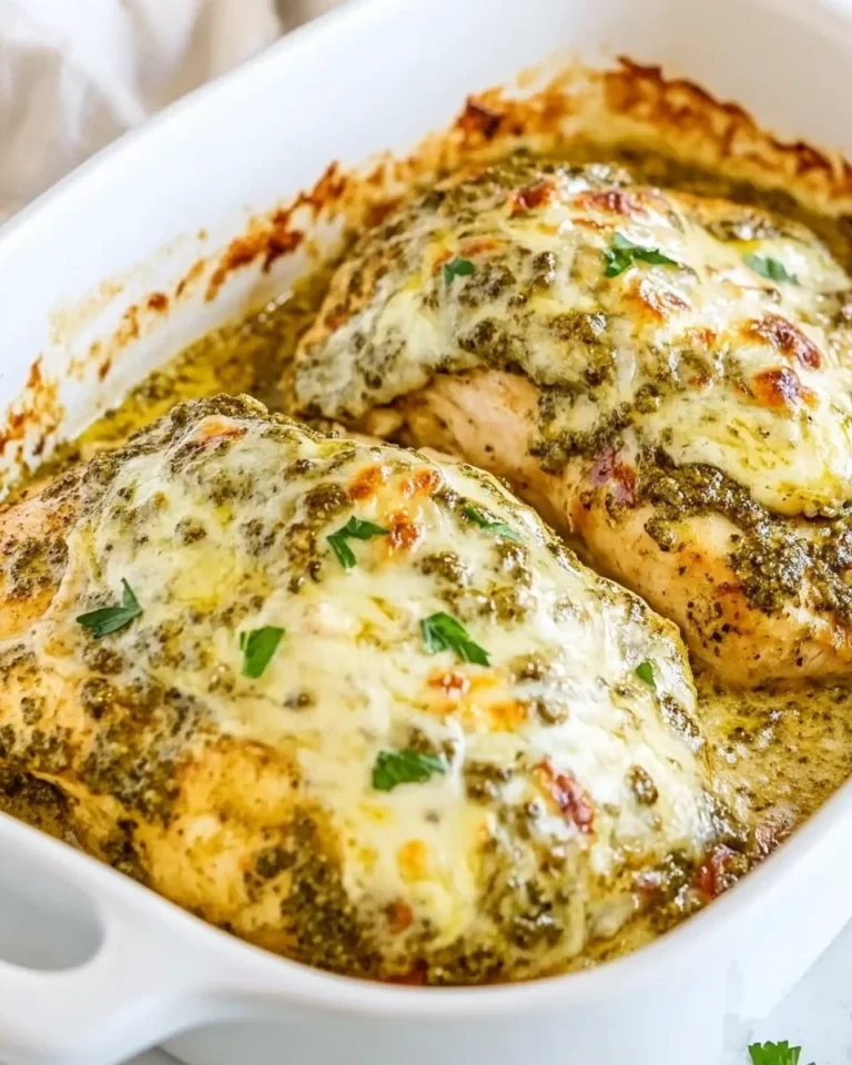 Simple Baked Pesto Chicken With Three Ingredients