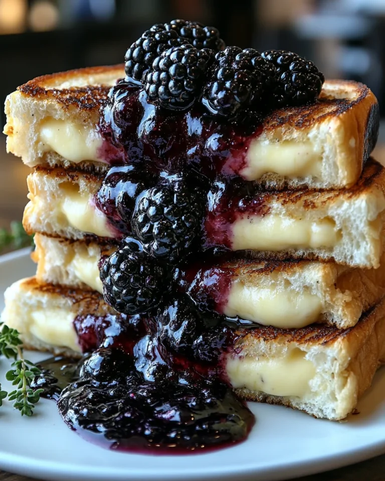 Quick Balsamic Blackberry Grilled Cheese Delight