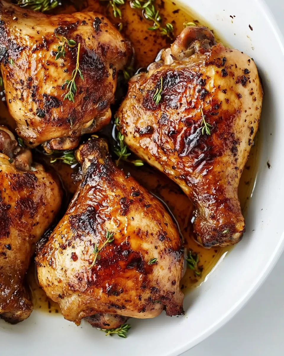 Savory Balsamic Honey Skillet Chicken Legs - additional image