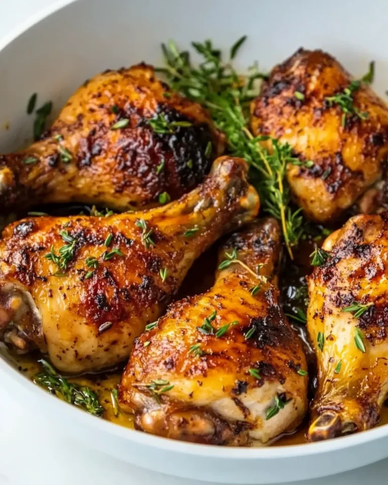 Savory Balsamic Honey Skillet Chicken Legs