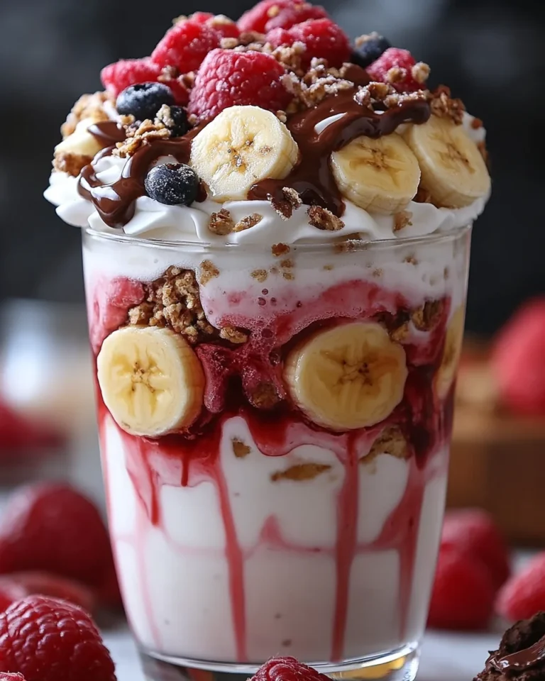 Creamy Banana Split Milkshake Recipe