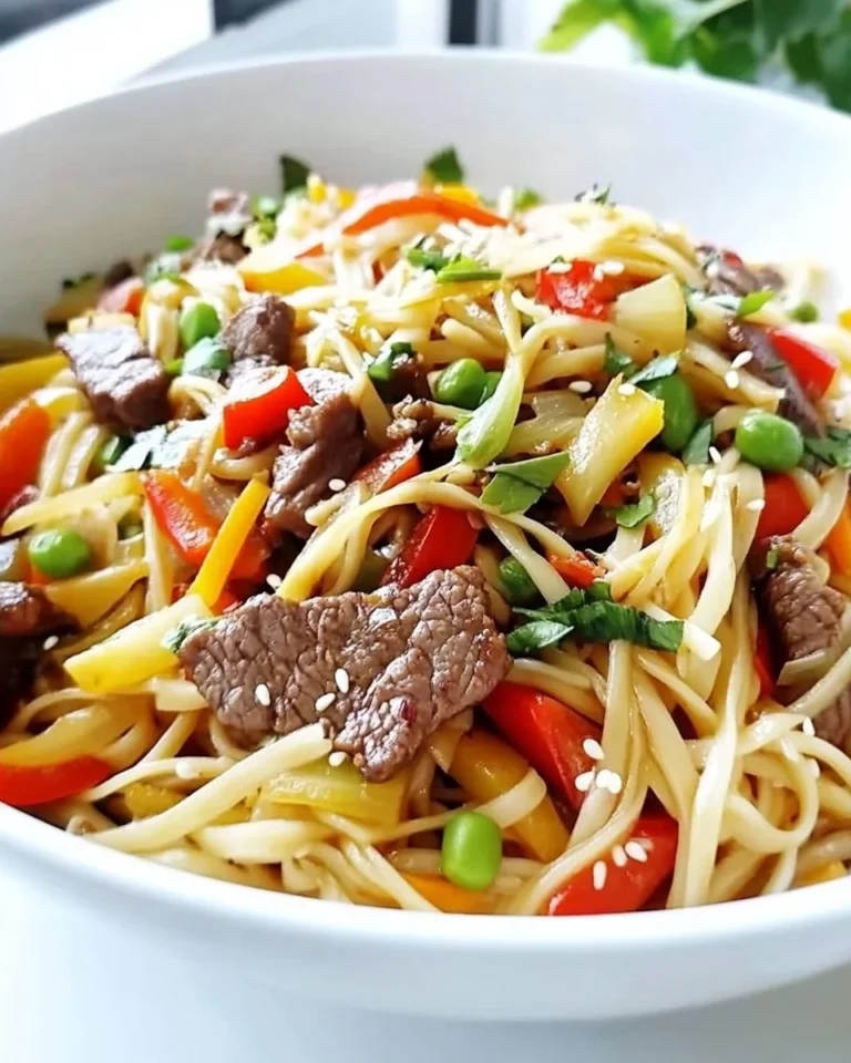 Simple Beef Noodle Stir Fry with Fresh Vegetables