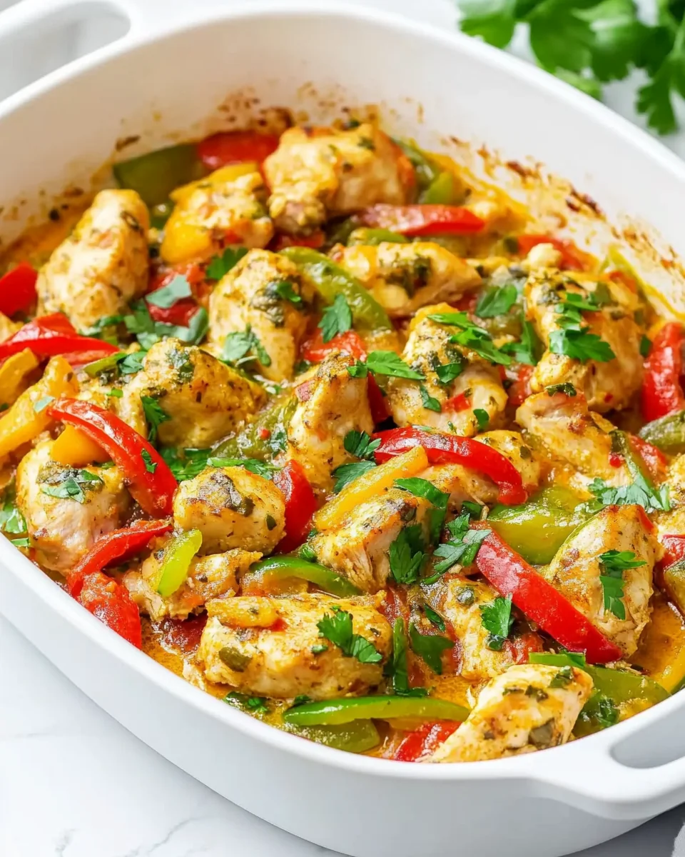 Savory Bell Pepper Chicken Bake For A Cozy Night