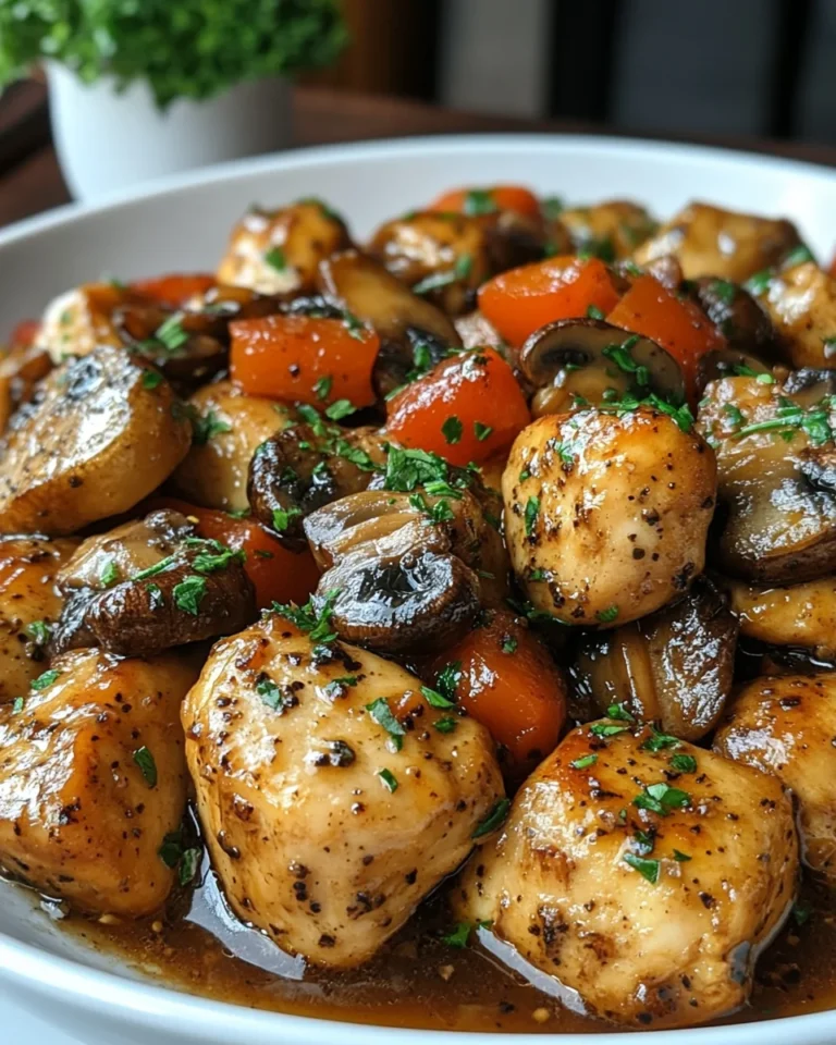 Quick and Flavor-Packed Black Pepper Chicken with Mushrooms