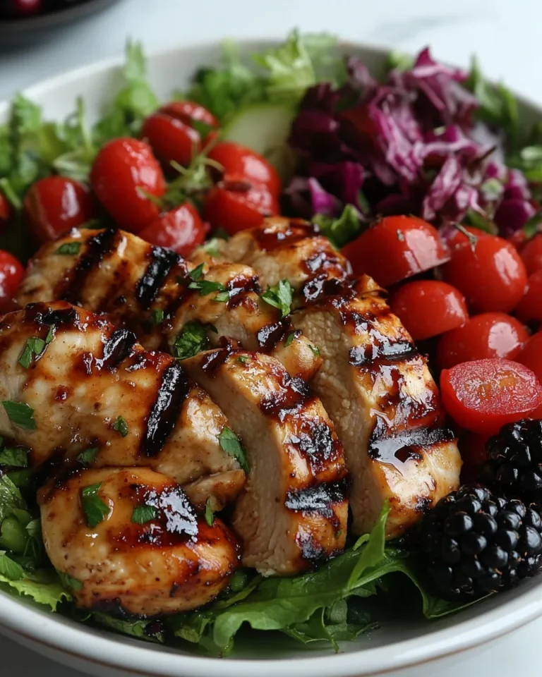 Flavor-Packed Blackberry Balsamic Grilled Chicken Salad