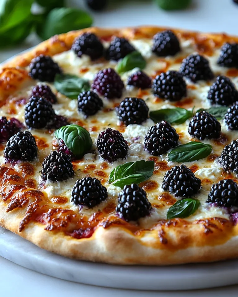 Quick Blackberry Basil Ricotta Pizza Delight