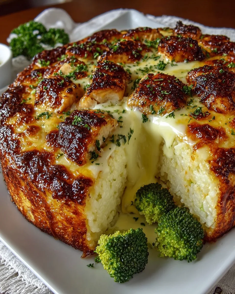 Creamy Broccoli Rice Chicken Casserole One-Pot Recipe