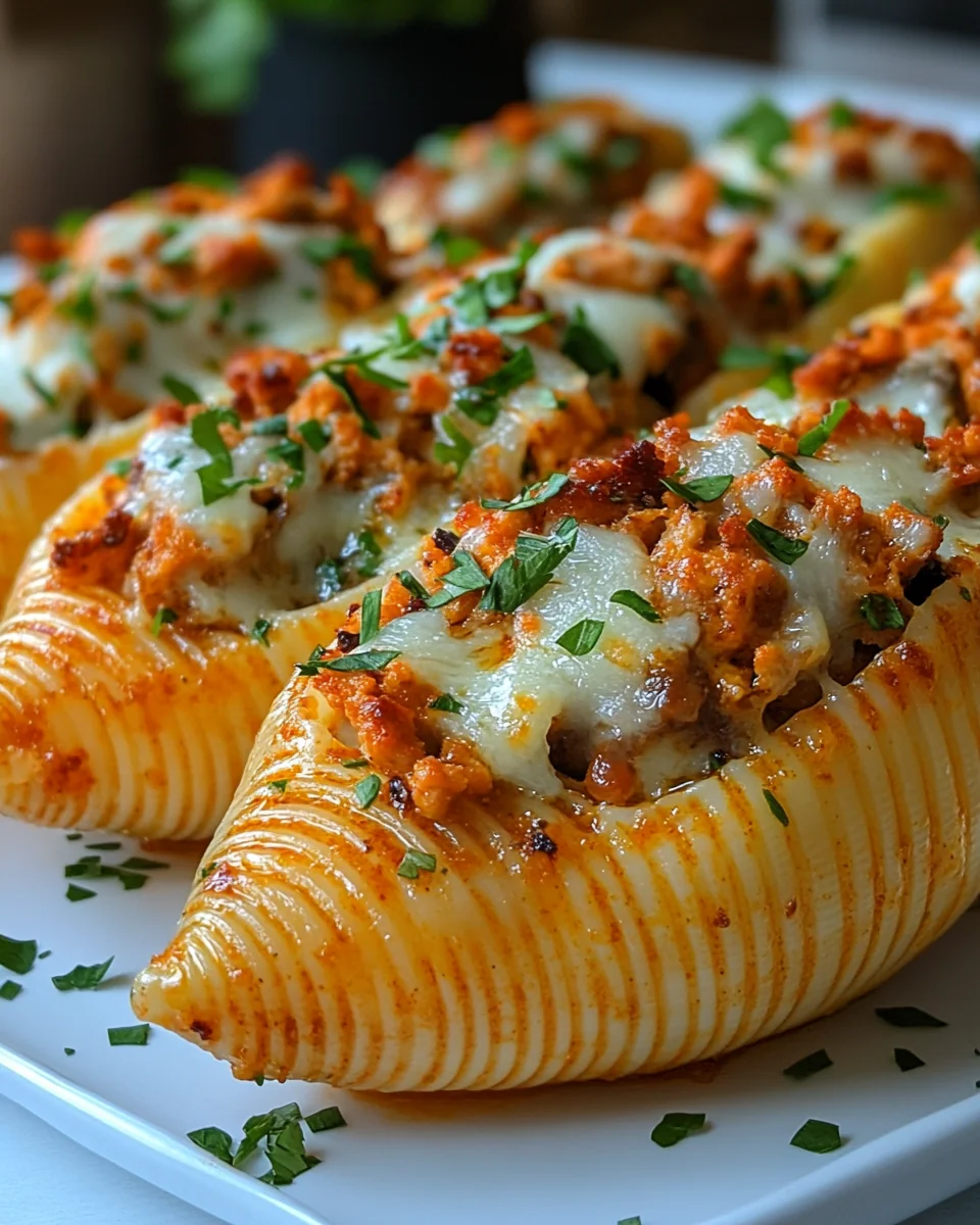 Quick Buffalo Chicken Stuffed Shells for Family Dinner