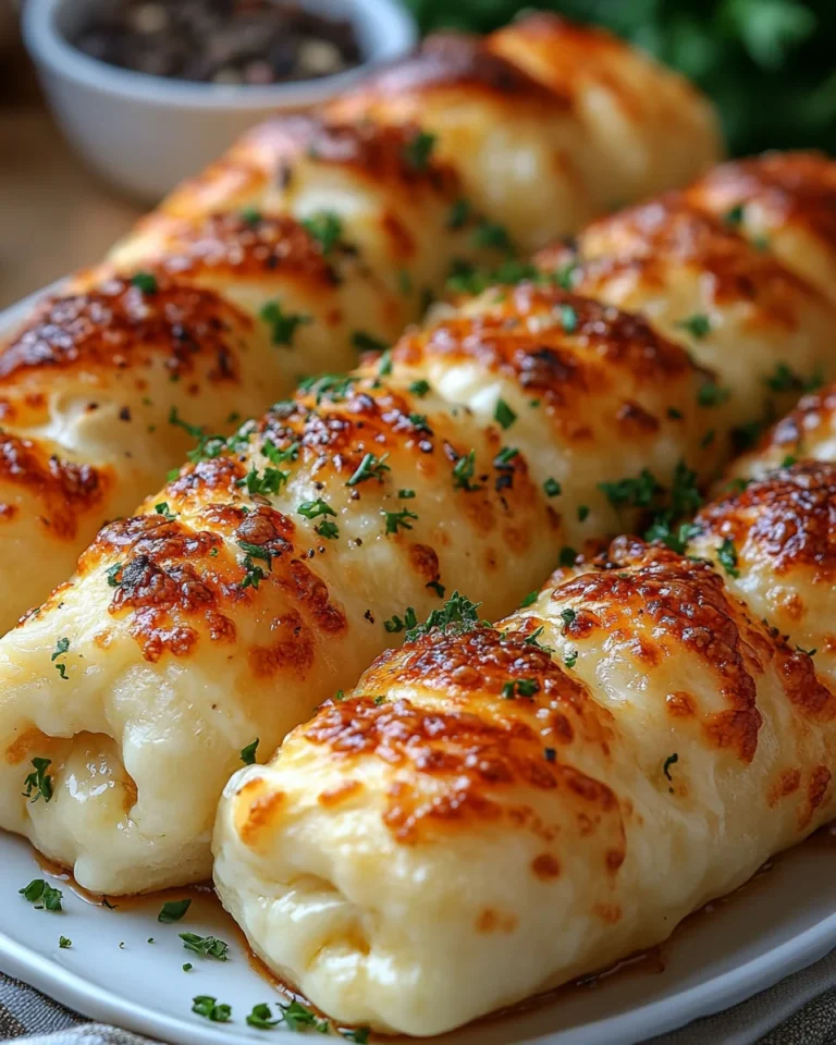 Quick Cheese Stuffed Breadsticks with Garlic Butter