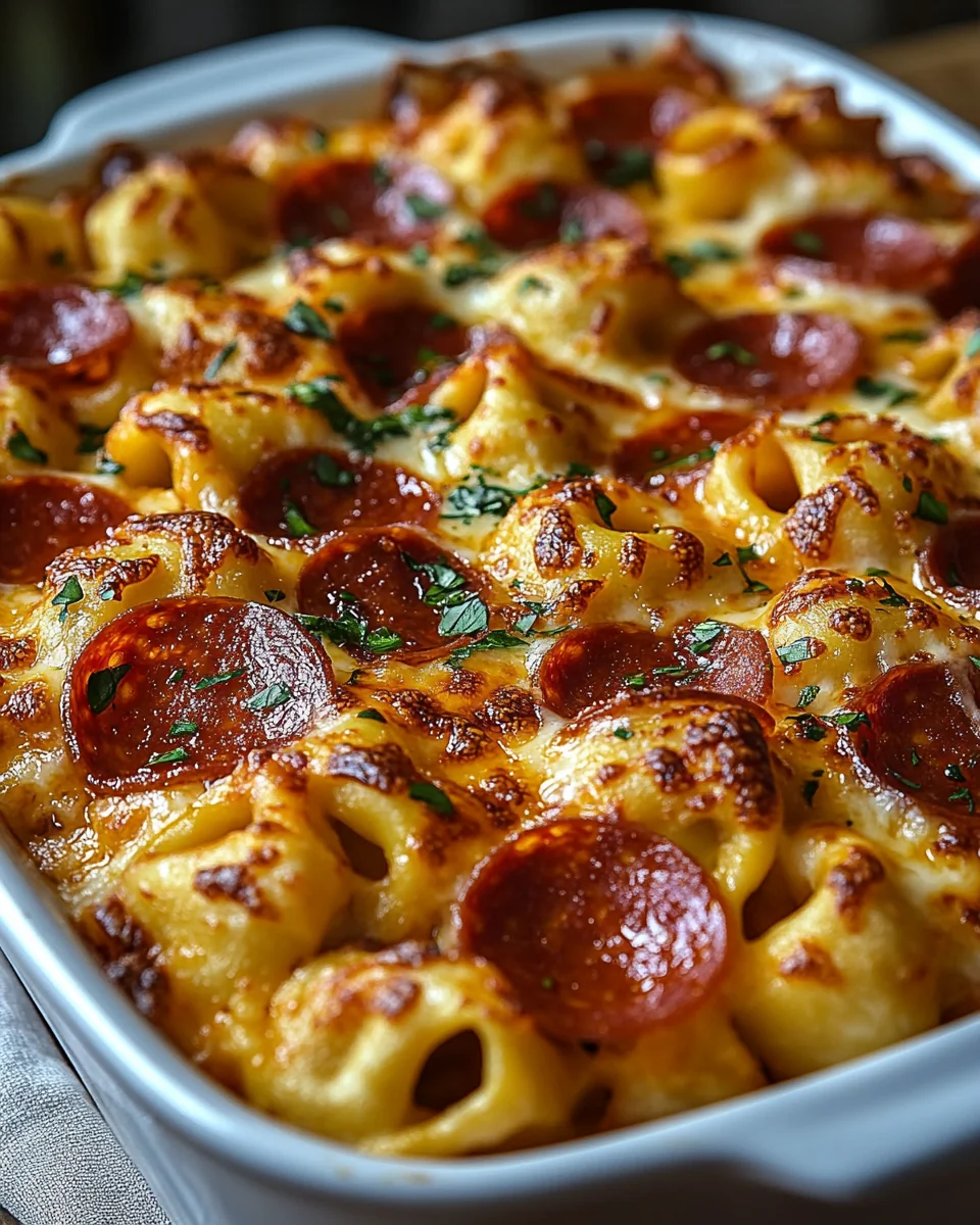 Quick Cheese Tortellini Pizza Casserole For Family Nights