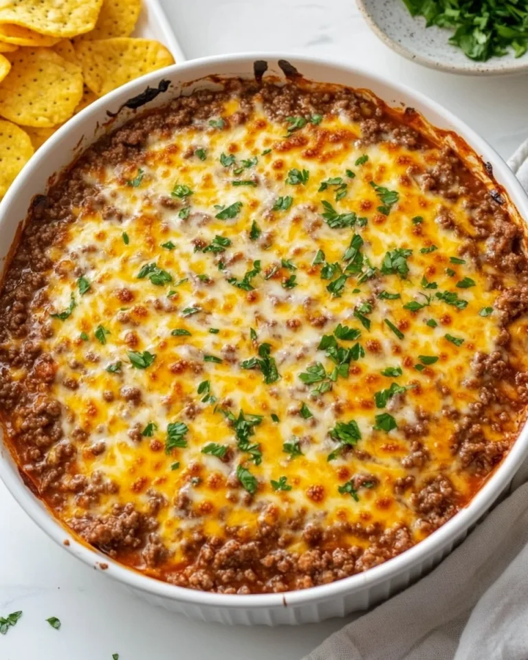 Cheesy Ground Beef Dip That’s Perfect for Game Day