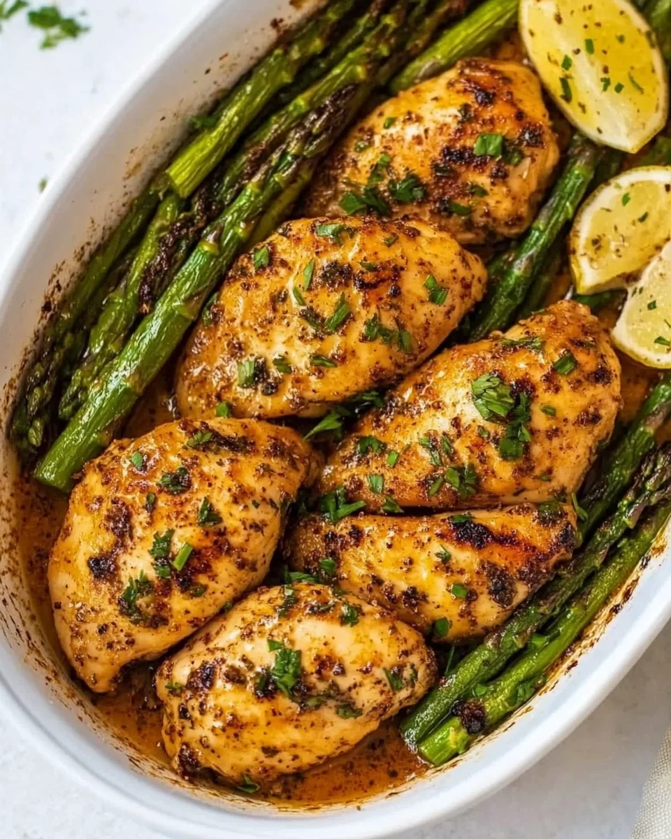 Baked Chicken with Fresh Asparagus for a Simple Dinner - additional image