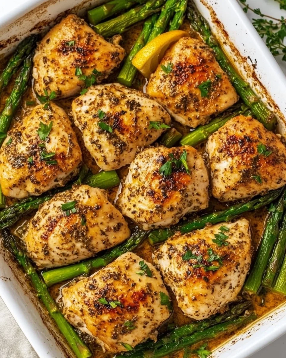 Baked Chicken with Fresh Asparagus for a Simple Dinner - additional image