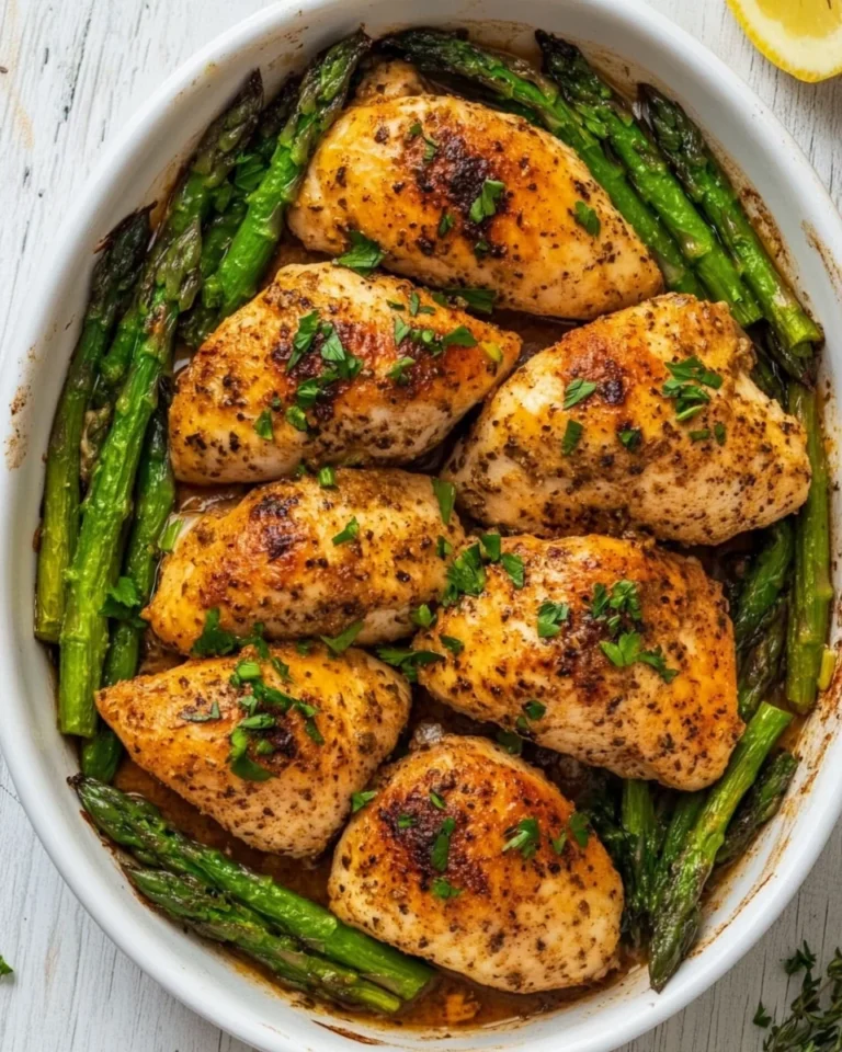 Baked Chicken with Fresh Asparagus for a Simple Dinner
