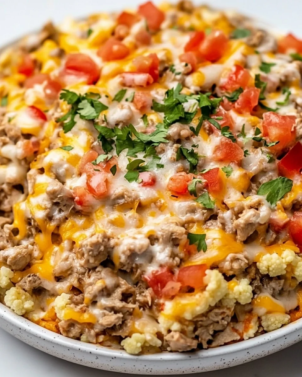 Healthy Chicken Burrito Bowls with Fresh Cauliflower