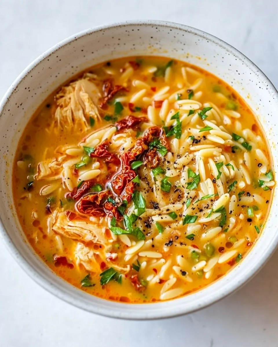 Hearty Chicken Orzo Soup With Sun-Dried Tomatoes - additional image