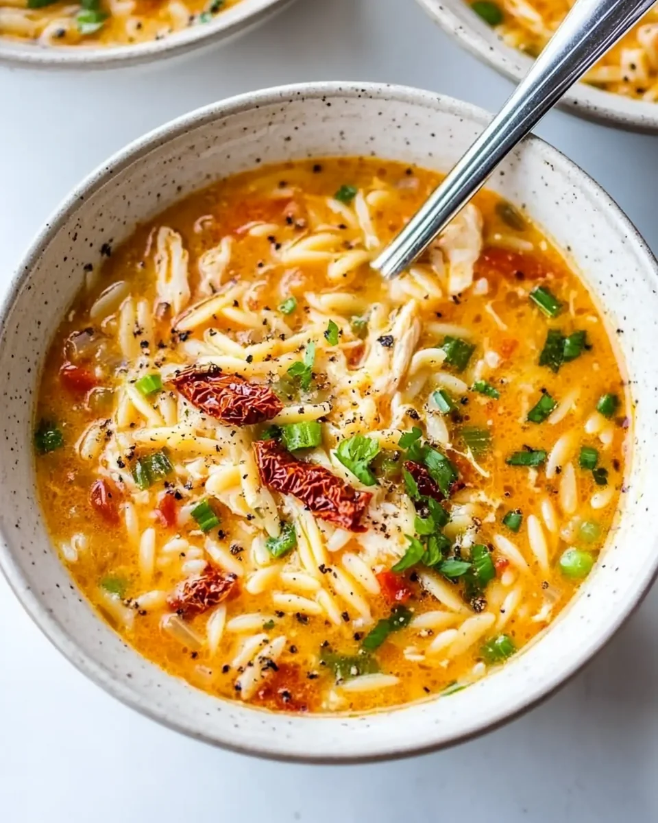Hearty Chicken Orzo Soup With Sun-Dried Tomatoes - additional image