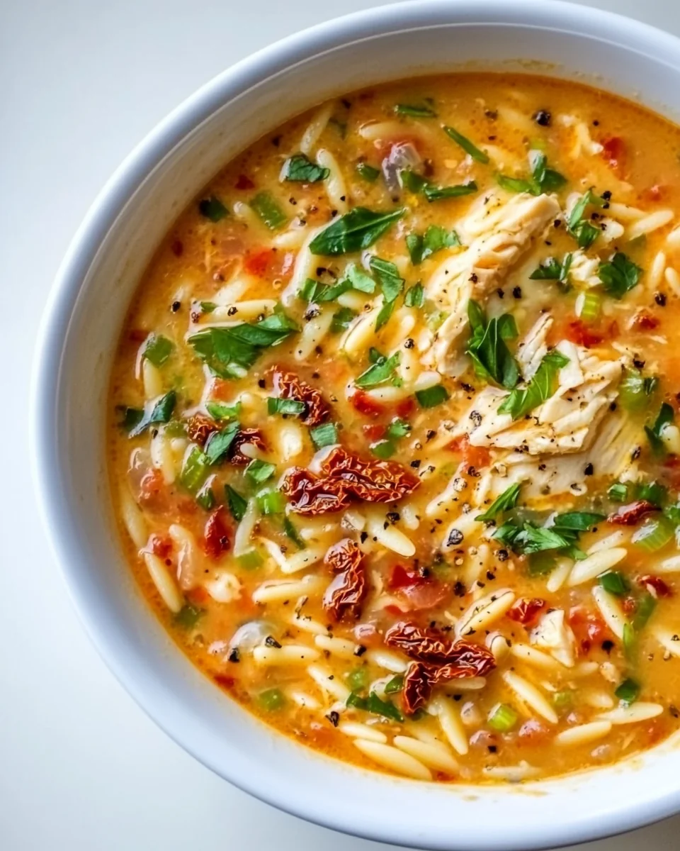 Hearty Chicken Orzo Soup With Sun-Dried Tomatoes - additional image