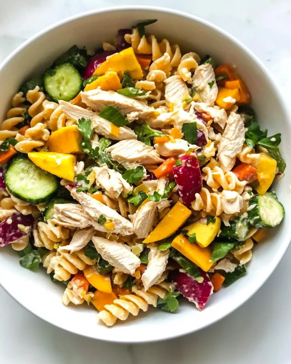 Fresh and Flavorful Chicken Pasta Salad Bowl - additional image