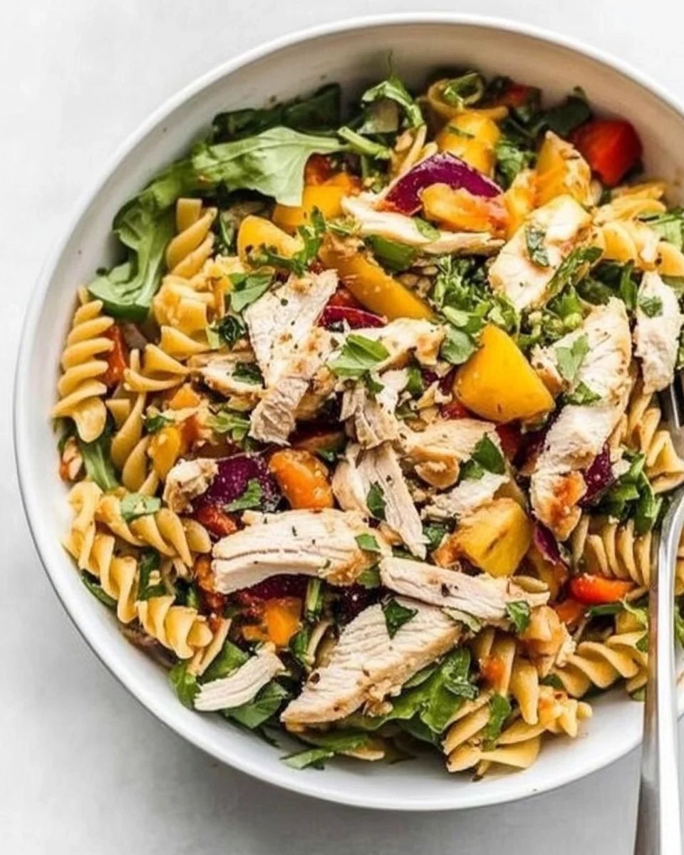 Fresh and Flavorful Chicken Pasta Salad Bowl - additional image