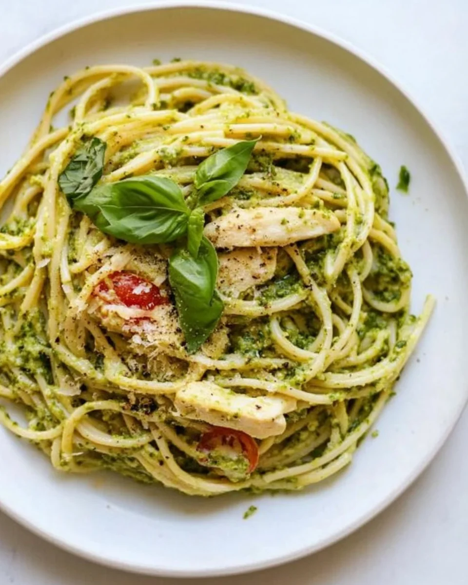 Creamy Homemade Chicken Pesto Pasta - additional image