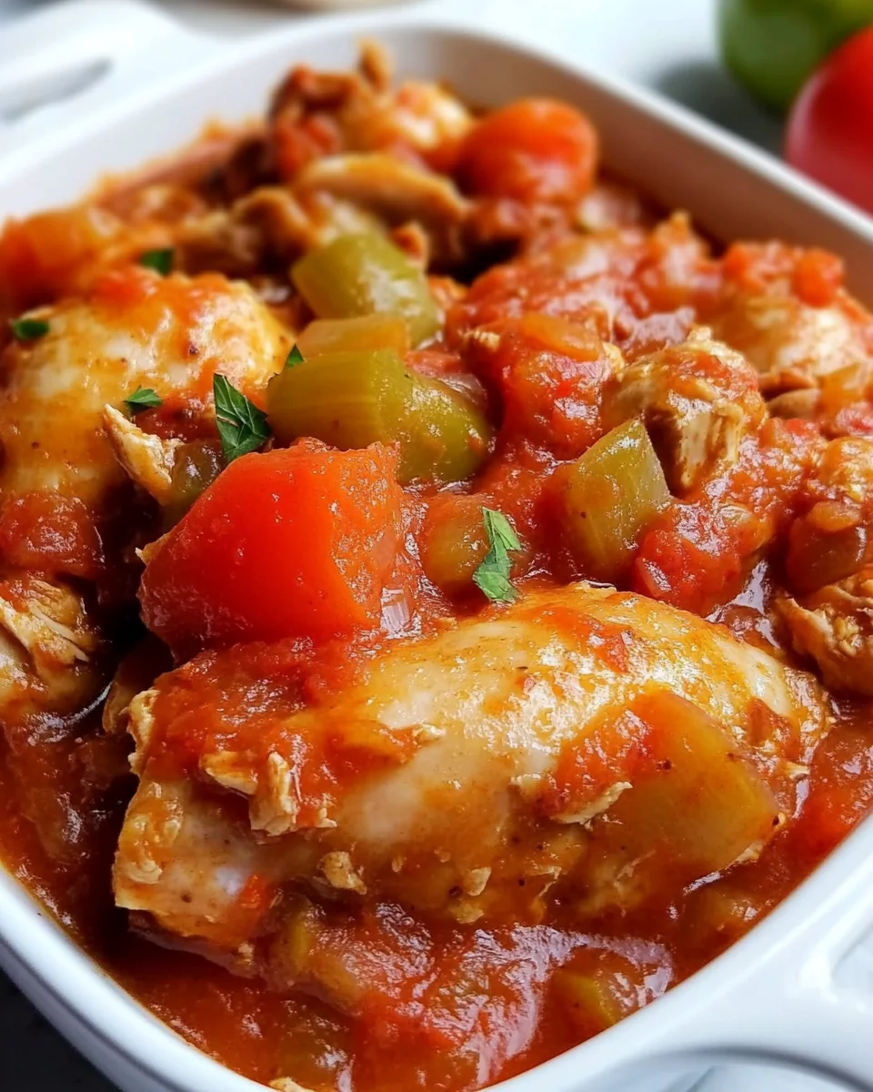 Classic Chicken Stew with French Basquaise Flavors