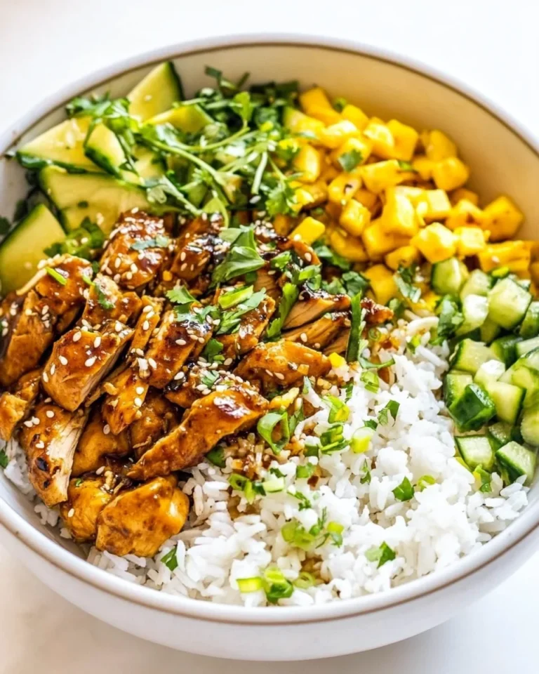 Simple Chicken Stir Fry Rice Bowl
