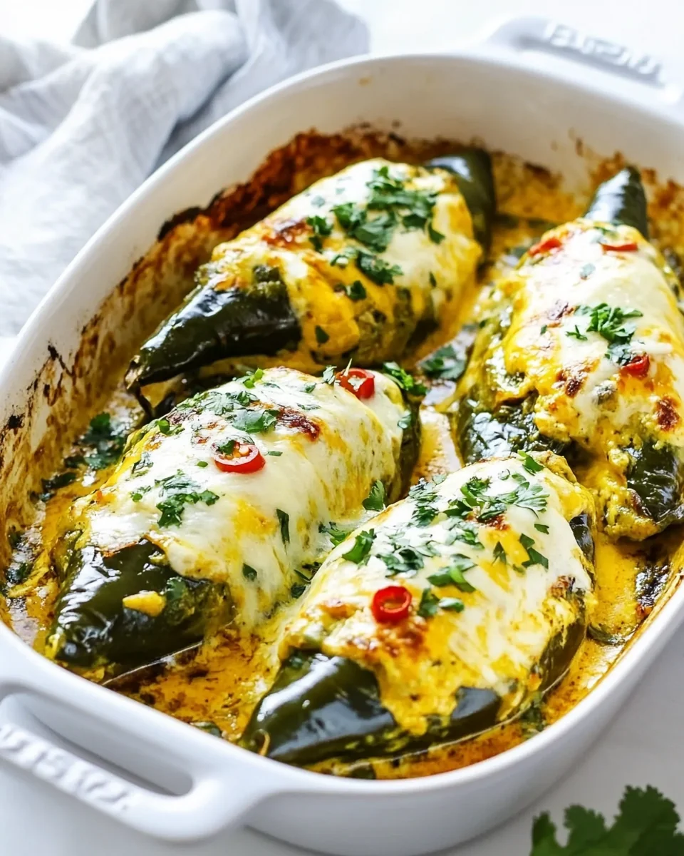 Homemade Chicken Stuffed Chile Rellenos Recipe - additional image
