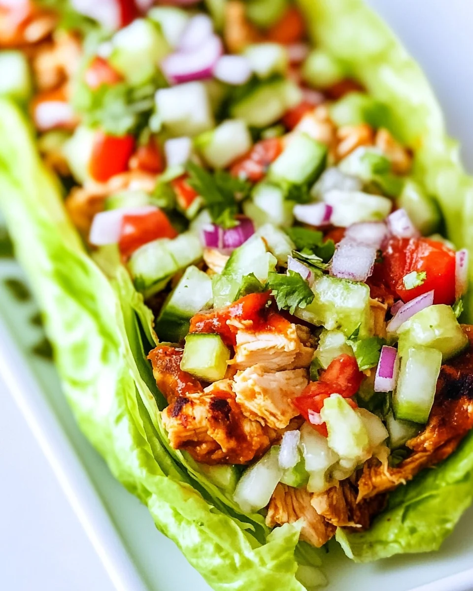 Healthy Chipotle Chicken Lettuce Wraps Made Fresh at Home - additional image