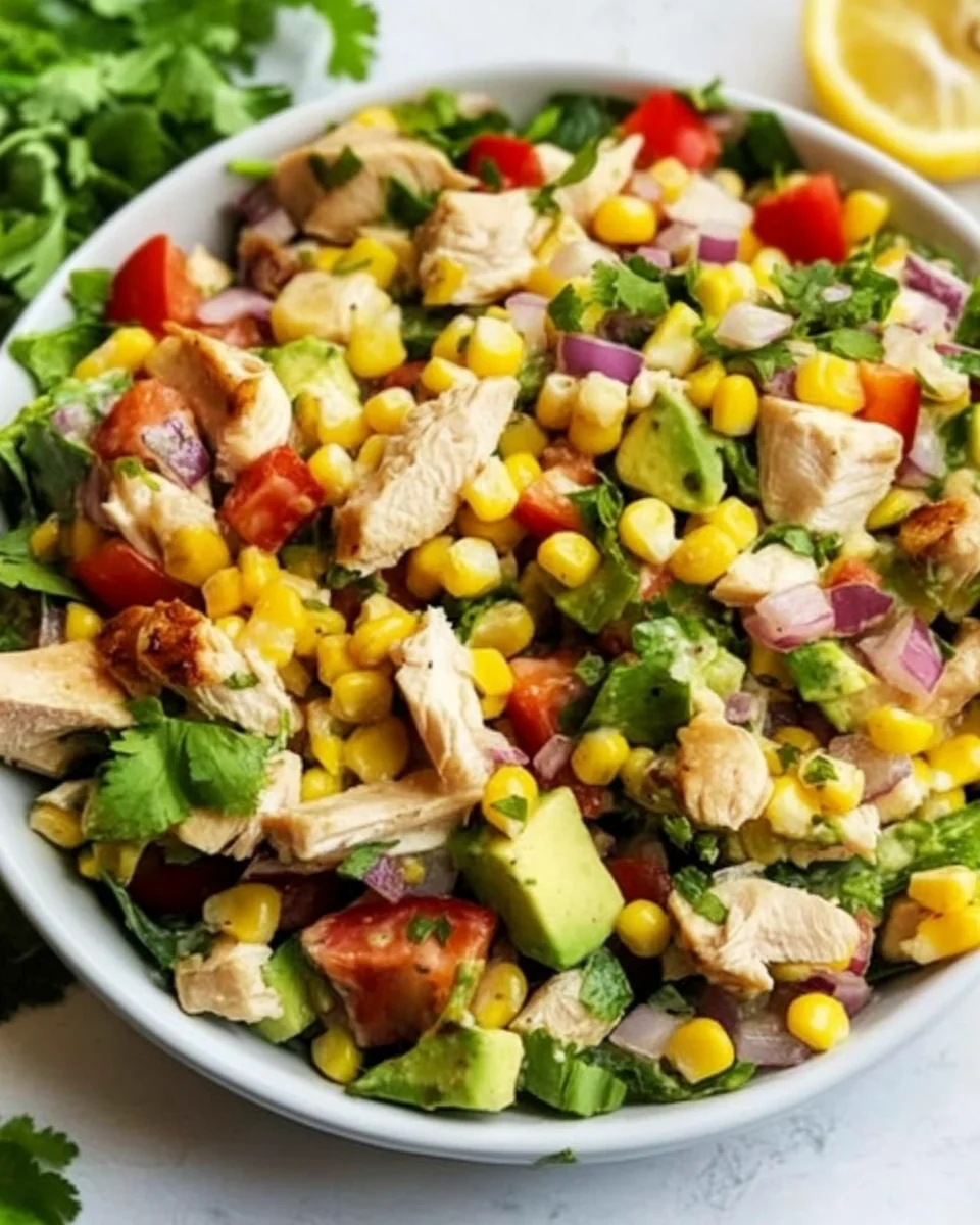 Fresh and Healthy Corn Chicken Salad - additional image